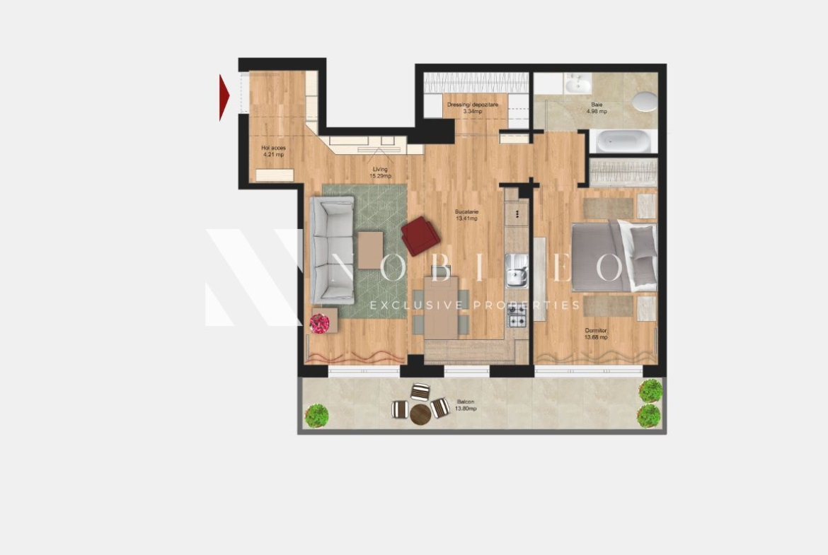 Apartments for rent Barbu Vacarescu CP87201300 (17)